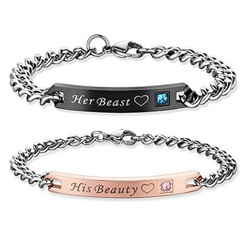 Her Beast and His Beauty Relationship Bracelets