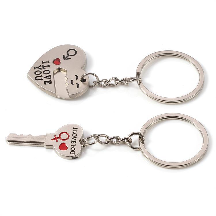 I LOVE YOU Matching Keychains for Couples