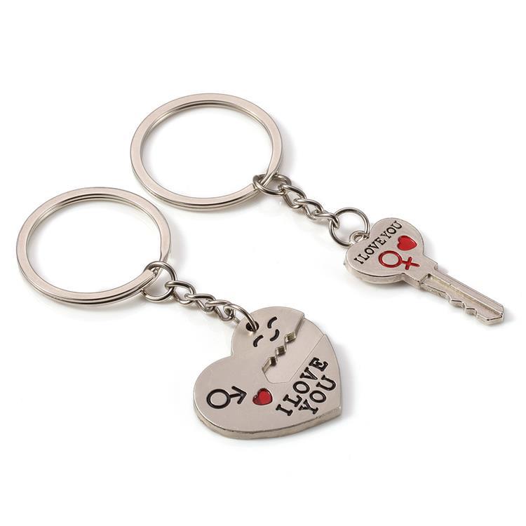 I LOVE YOU Matching Keychains for Couples