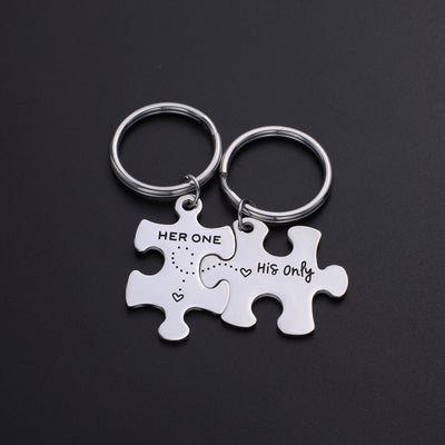 Her One & His Only Keychain for Lovers