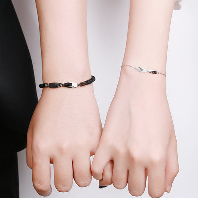 Mobius S925 Silver Soft Rope Matching Bracelets