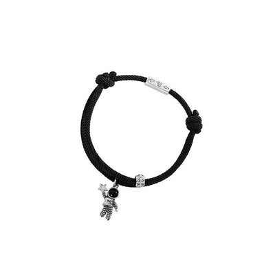 Cute matching bracelets for couples made by S925 silver, astronaut spaceman