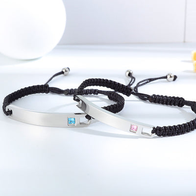 Soft Rope with Crystal Matching Bracelets