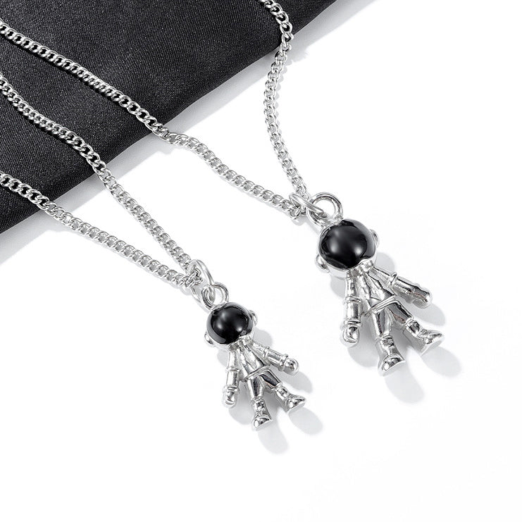 Cute Hip-hop Astronaut Couple Necklaces