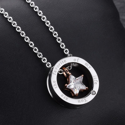 YOU ARE THE FAVORITE Crystal Star Relationship Necklaces