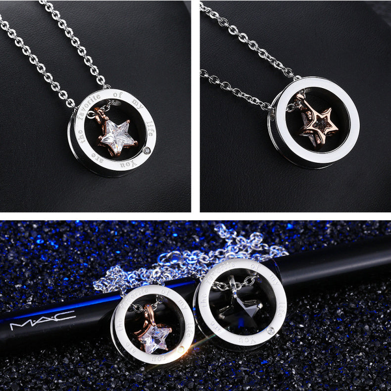 YOU ARE THE FAVORITE Crystal Star Relationship Necklaces