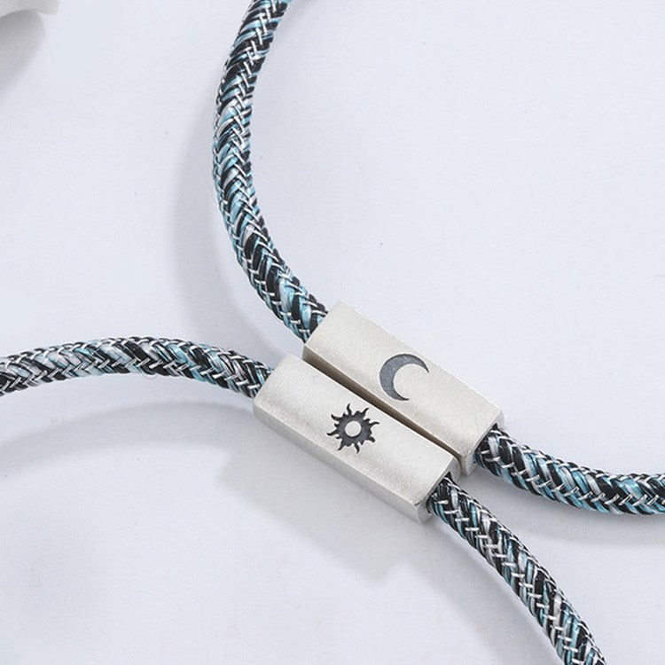 Magnetic Bracelet for Couples - Sun and Moon Pendant