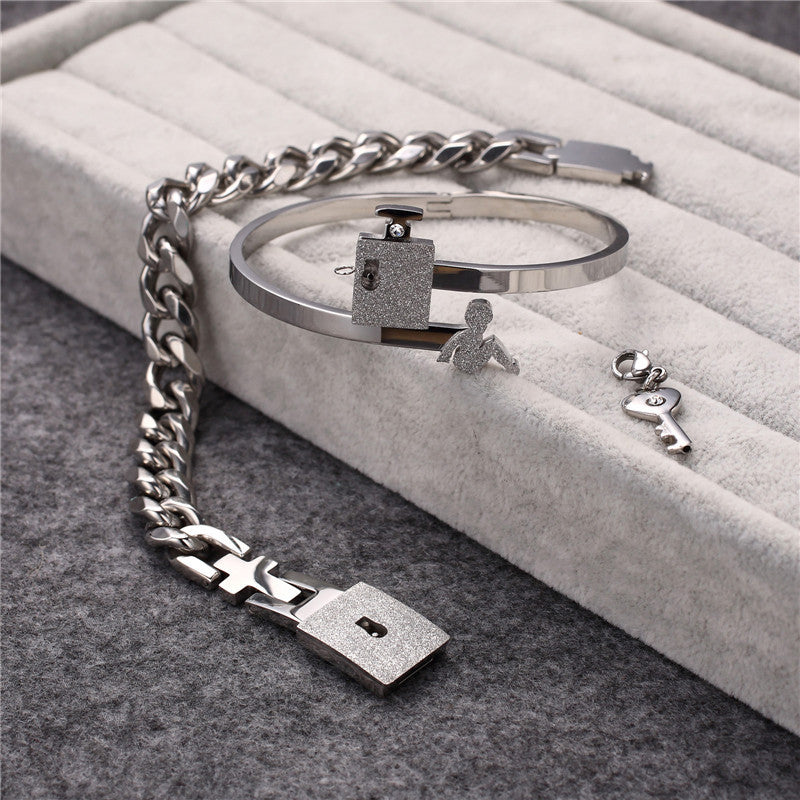 Matching Lock Bracelet and Key Necklace for Couples – Chimatch