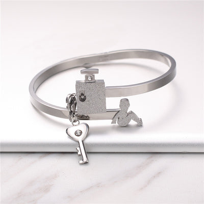 Premium Matching Bracelet with Lock and Key for Couples