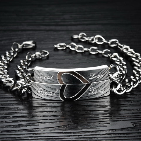 Infinity Couples Bracelet with Heart Charm - Auswara