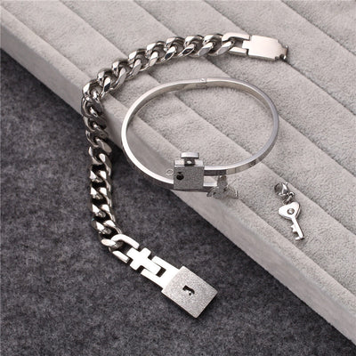 Premium Matching Bracelet with Lock and Key for Couples