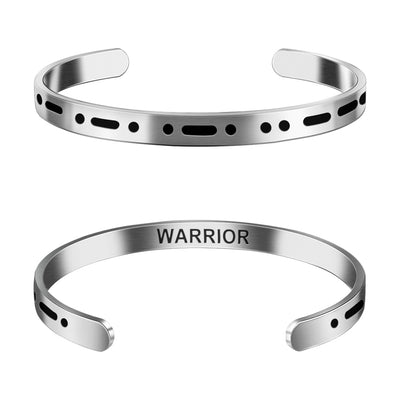 Morse Code Bracelet - Warrior - Stainless Steel Couple Bracelet