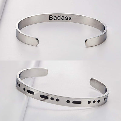 BADASS Morse Code Bracelet