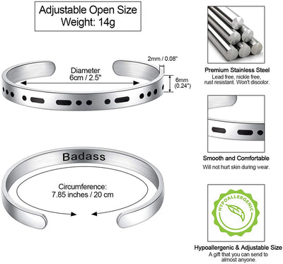 BADASS Morse Code Bracelet