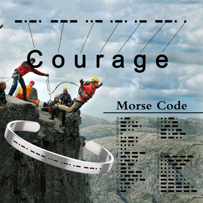 COURAGE Morse Code Bracelet