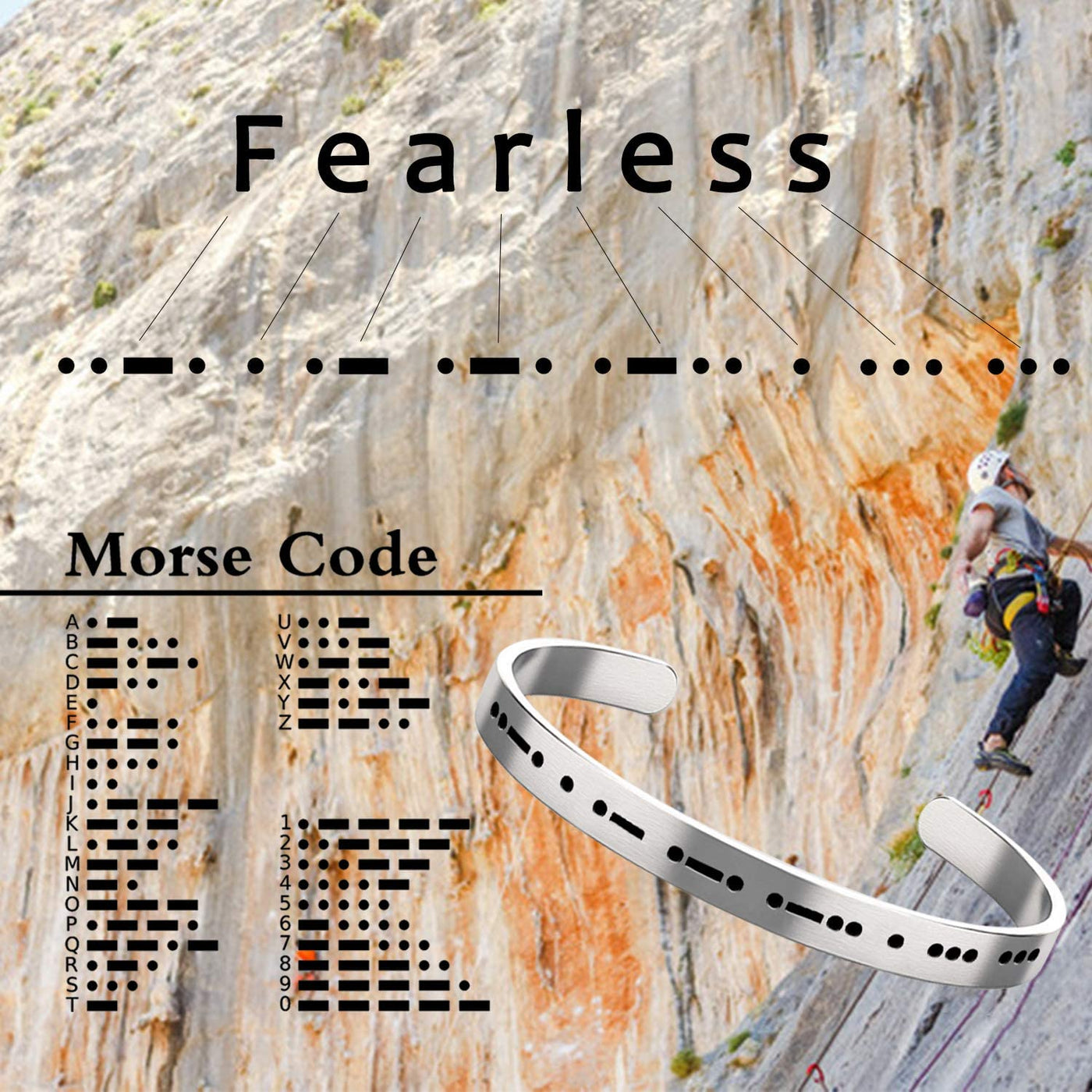 FEARLESS Morse Code Bracelet