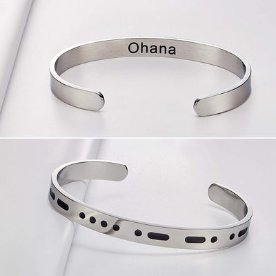 OHANA Morse Code Bracelet