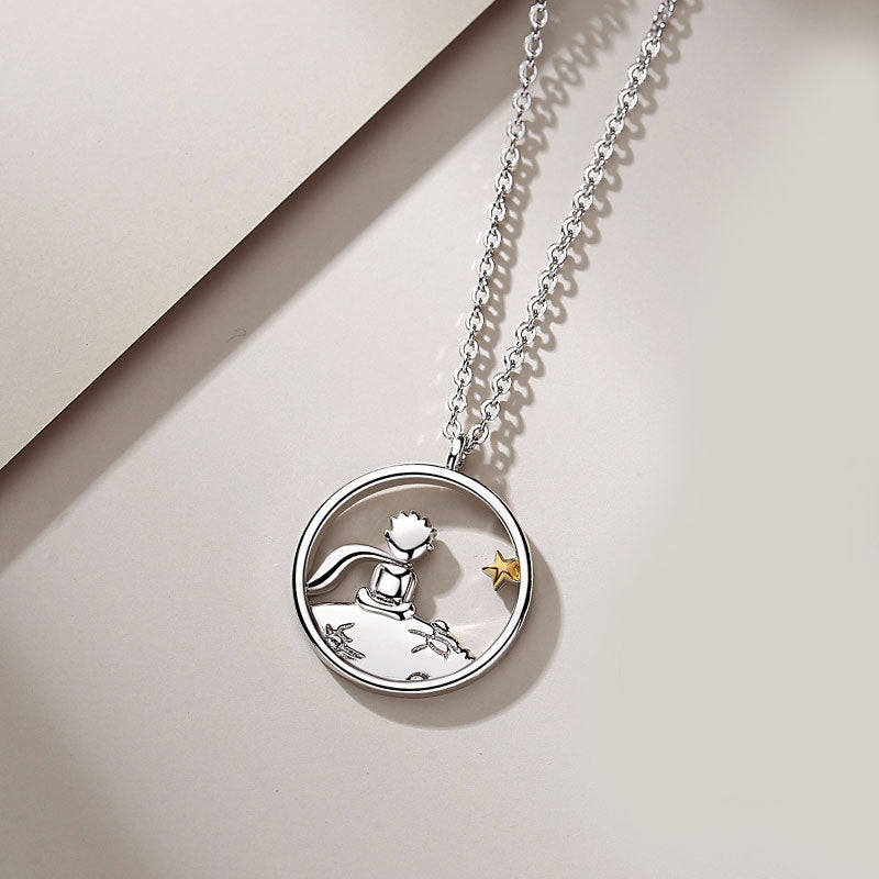 The Little Prince and The Fox S925 Silver Relationship Necklaces