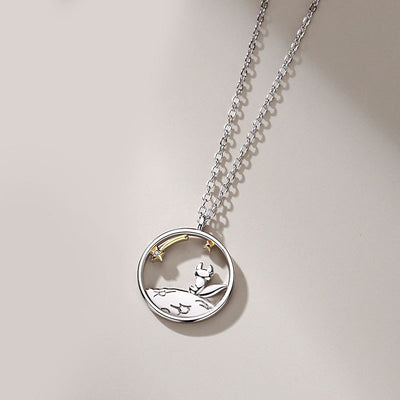 The Little Prince and The Fox S925 Silver Relationship Necklaces