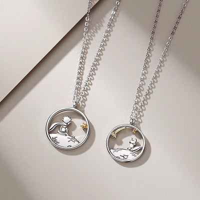 The Little Prince and The Fox S925 Silver Relationship Necklaces